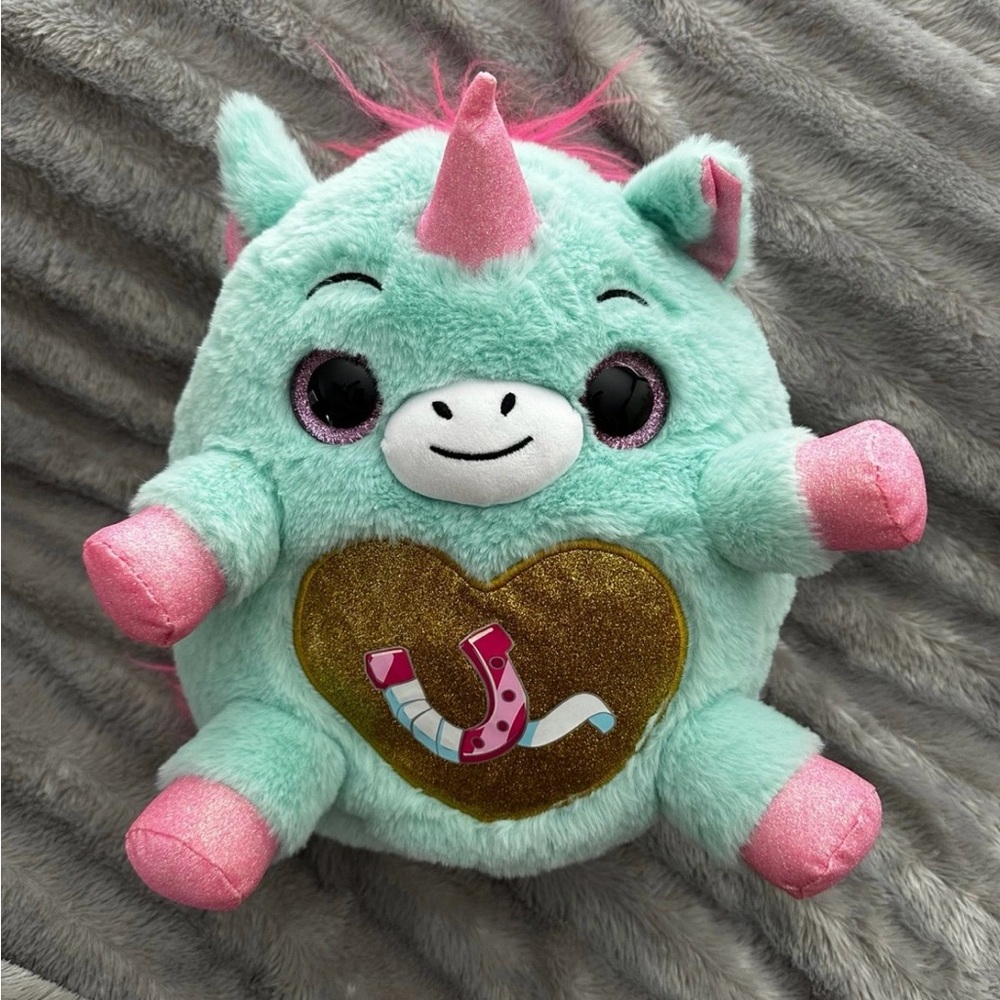 🦄💕 ZURU Rainbocorn Plush Toy Mint Green Pink Glitter Wings